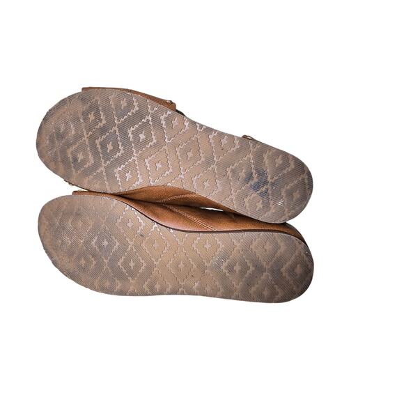 Zodiac Yani Slip On D’orsay Sandals Comfort Slides Brown Faux Leather Size 6 M - Picture 7 of 8